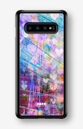 Samsung Galaxy S10 Plus Hard Case – Purple Hearts - View 1