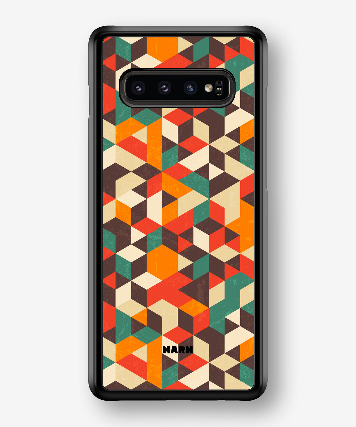 Samsung Galaxy S10 Plus Hard Case – Retro Geometric - View 1
