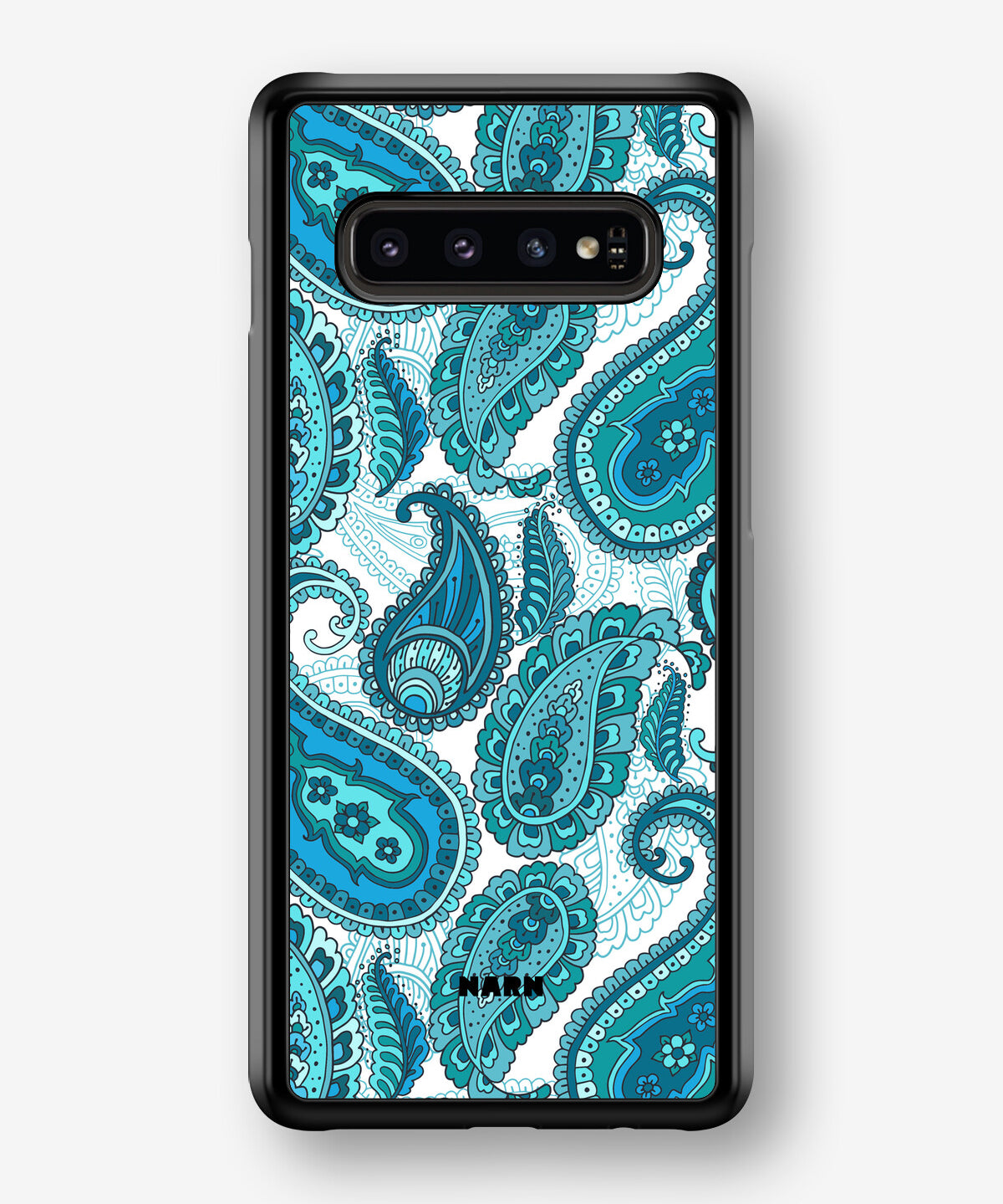 Samsung Galaxy S10 Plus Hard Case – Turquoise Paisley - View 1
