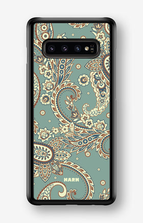Samsung Galaxy S10 Hard Case – Paisley Green - View 1