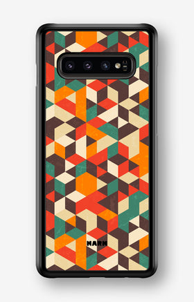 Samsung Galaxy S10 Hard Case – Retro Geometric - View 1