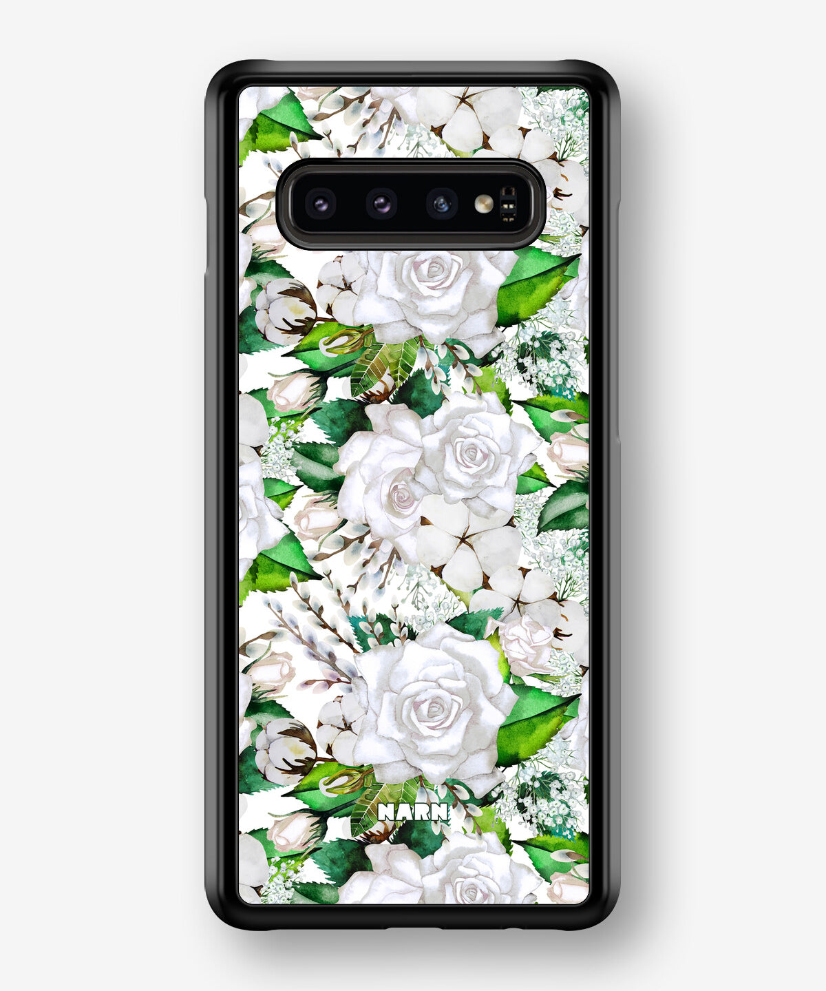 Samsung Galaxy S10 Hard Case – White Bloom - View 1