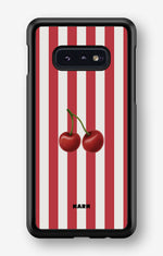 Samsung Galaxy S10e Hard Case – Cherry Stripes - View 1