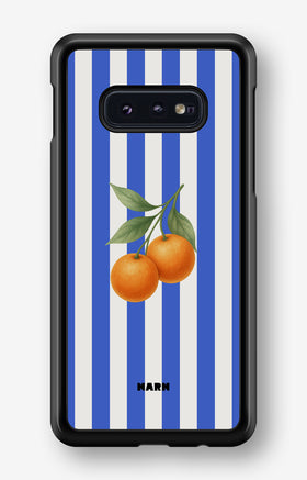 Samsung Galaxy S10e Hard Case – Orange Stripes - View 1