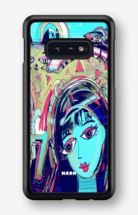 Samsung Galaxy S10e Hard Case – Abstract Cat - View 1