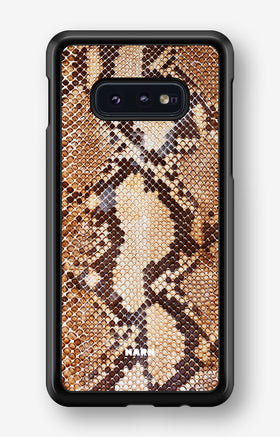 Samsung Galaxy S10e Hard Case – Brown Snakeskin - View 1