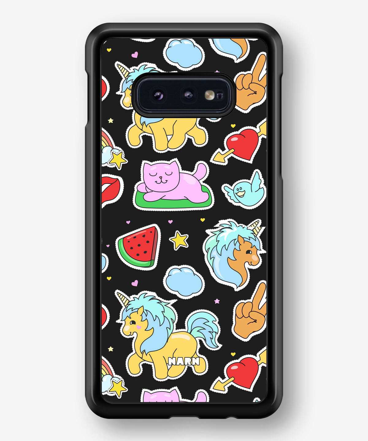 Samsung Galaxy S10e Hard Case – Cute Stickers - View 1