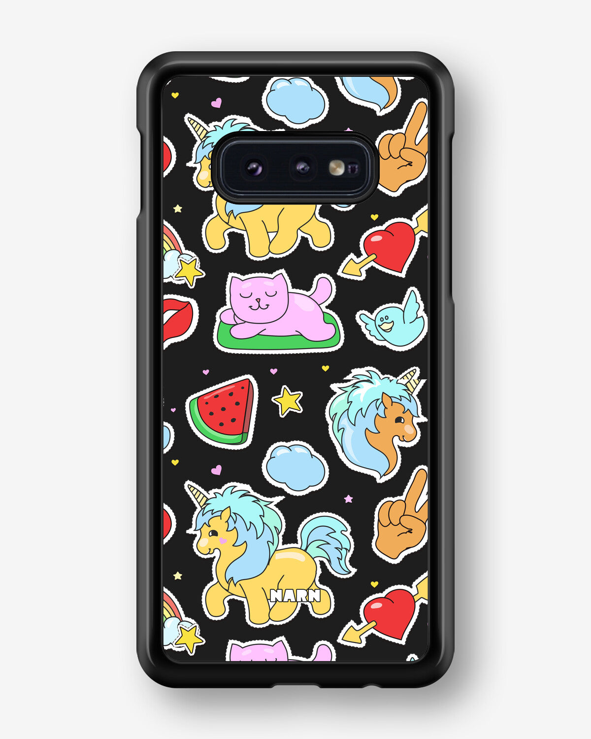 Samsung Galaxy S10e Hard Case – Cute Stickers - View 1