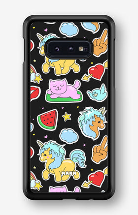 Samsung Galaxy S10e Hard Case – Cute Stickers - View 1