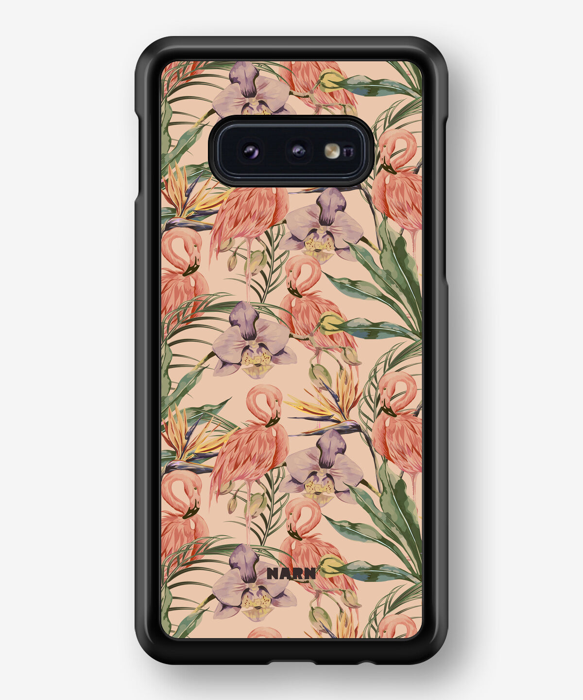 Samsung Galaxy S10e Hard Case – Flamingos & Flowers - View 1