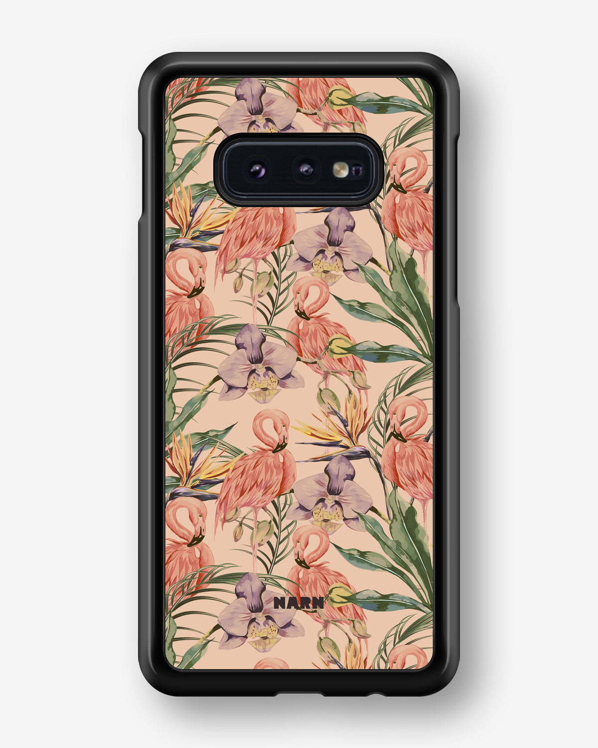 Samsung Galaxy S10e Hard Case – Flamingos & Flowers - View 1