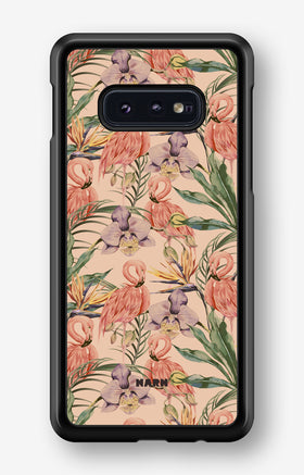Samsung Galaxy S10e Hard Case – Flamingos & Flowers - View 1