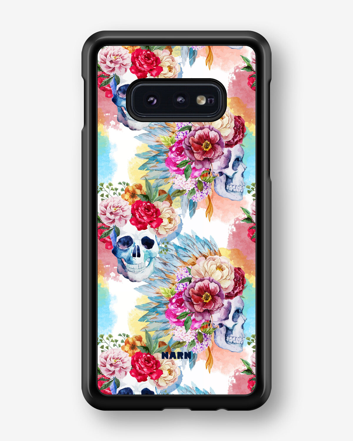 Samsung Galaxy S10e Hard Case – Flowered Skulls - View 1