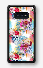 Samsung Galaxy S10e Hard Case – Flowered Skulls - View 1