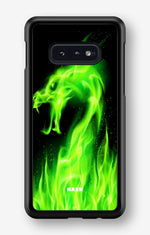 Samsung Galaxy S10e Hard Case – Green Flames Dragon - View 1