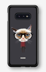 Samsung Galaxy S10e Hard Case – Hipster Cat - View 1