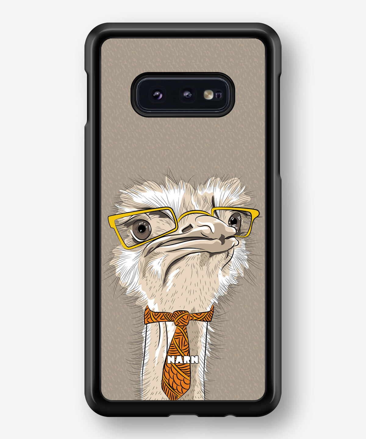 Samsung Galaxy S10e Hard Case – Hipster Ostrich - View 1