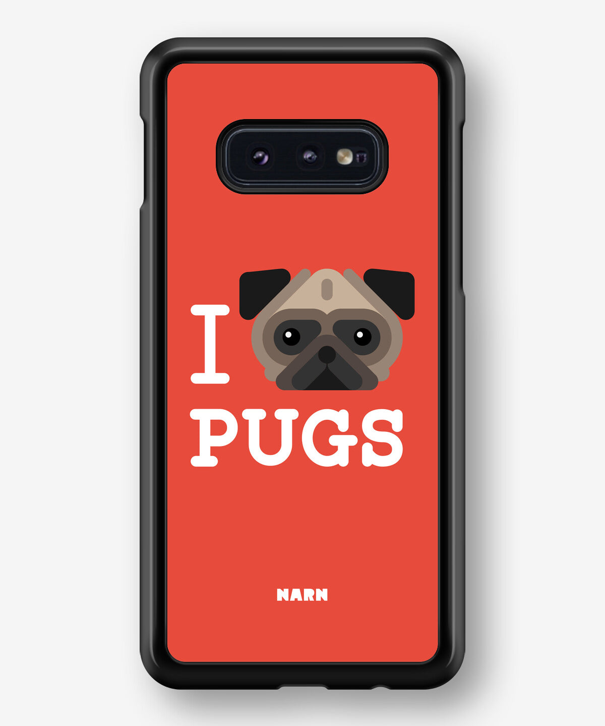 Samsung Galaxy S10e Hard Case – I Love Pugs - View 1