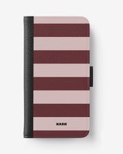 Samsung Galaxy S10e Wallet Case - Cranberry Stripe - View 1