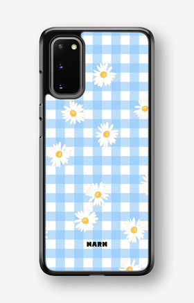Samsung Galaxy S20 Hard Case – Blue Daisies - View 1