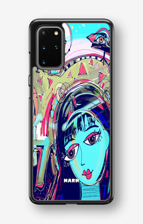 Samsung Galaxy S20 Plus Hard Case – Abstract Cat - View 1