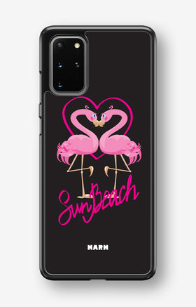 Samsung Galaxy S20 Plus Hard Case – Beach Flamingo - View 1