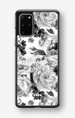 Samsung Galaxy S20 Plus Hard Case – Black & White Bloom - View 1