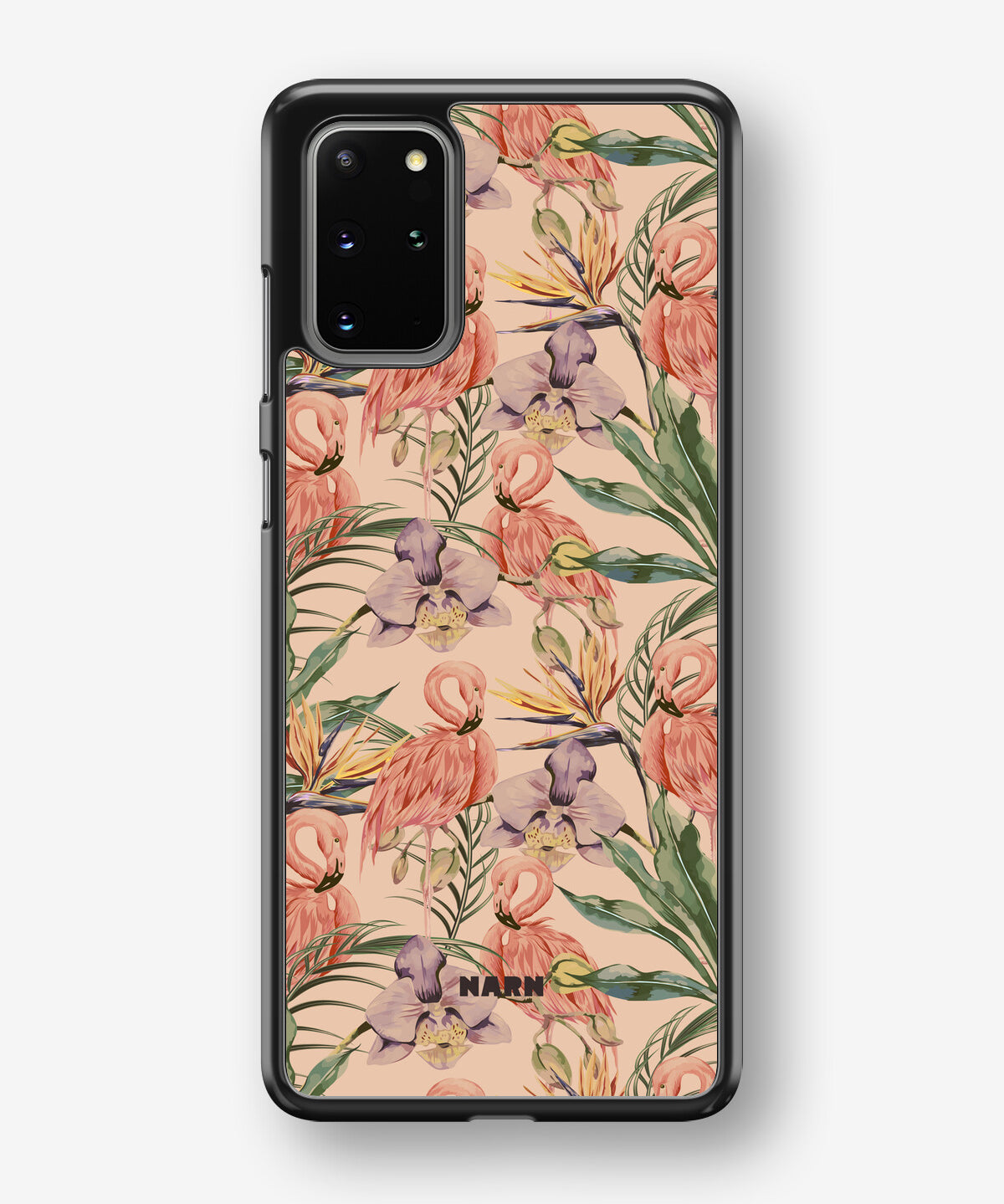 Samsung Galaxy S20 Plus Hard Case – Flamingos & Flowers - View 1
