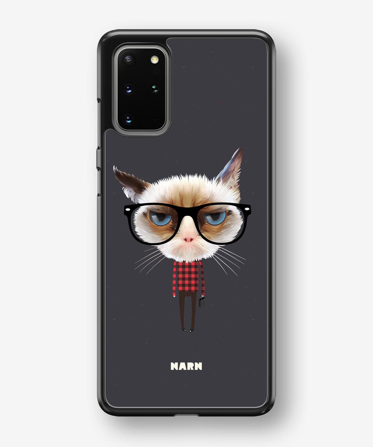 Samsung Galaxy S20 Plus Hard Case – Hipster Cat - View 1