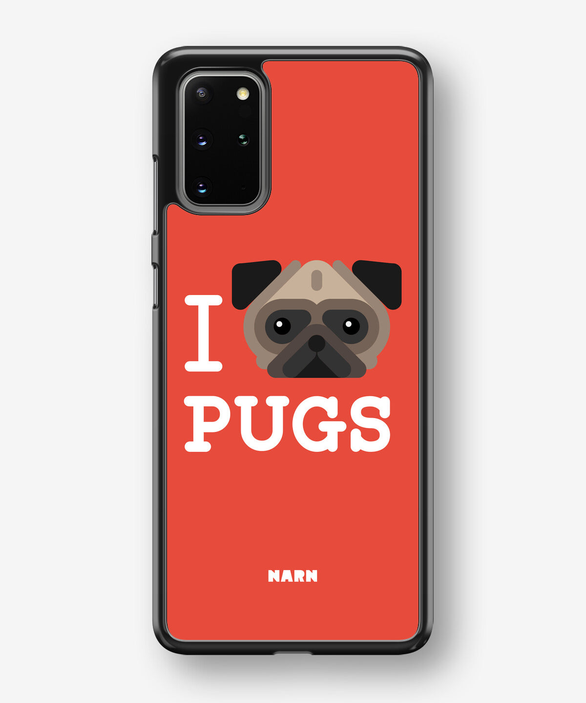 Samsung Galaxy S20 Plus Hard Case – I Love Pugs - View 1
