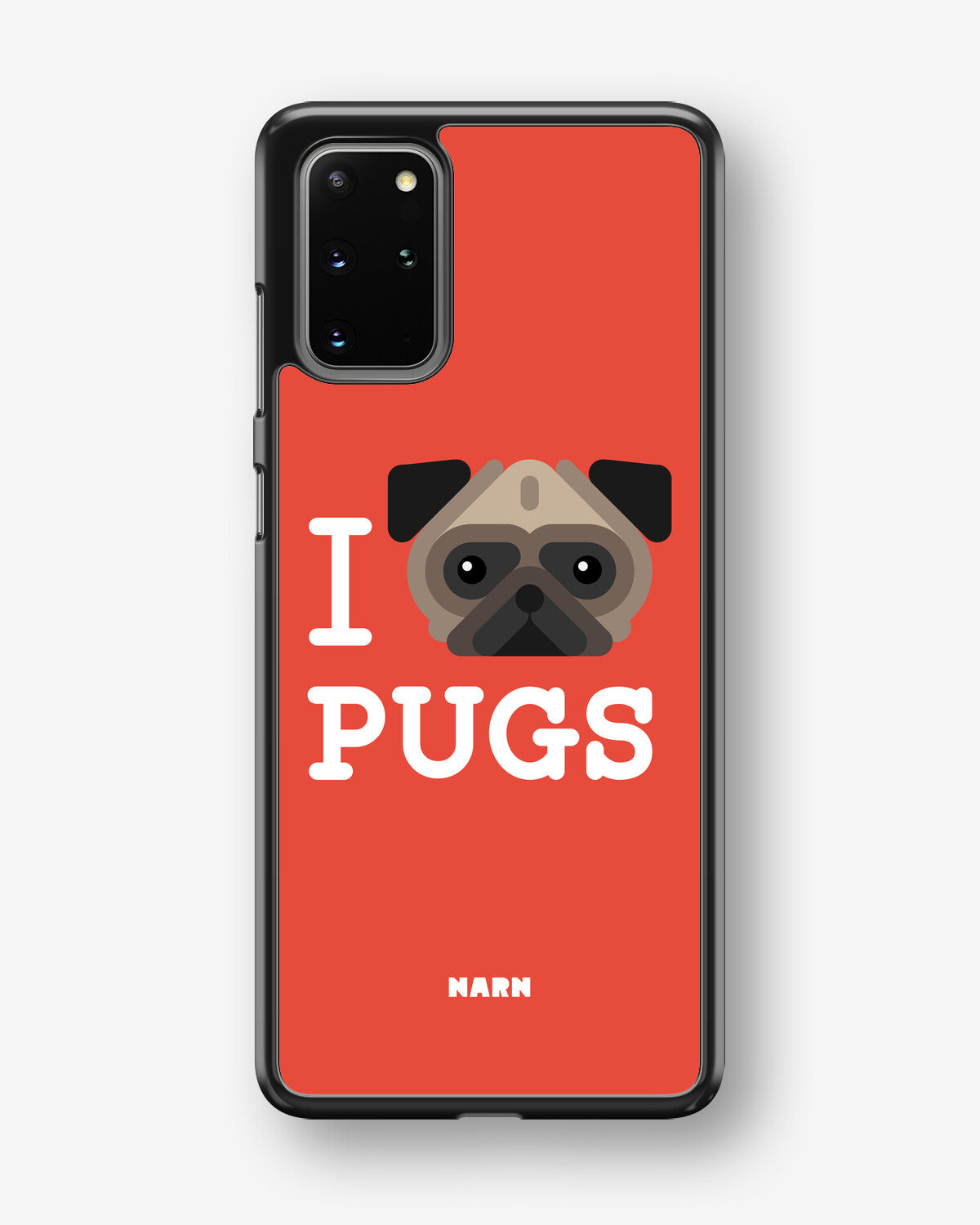 Samsung Galaxy S20 Plus Hard Case – I Love Pugs - View 1