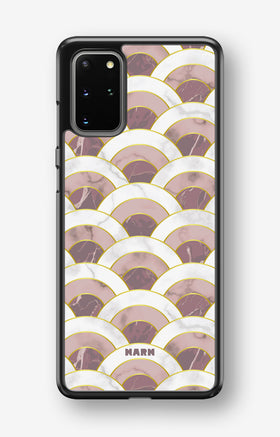 Samsung Galaxy S20 Plus Hard Case – Pink Marble Waves - View 1