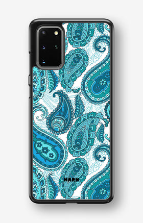 Samsung Galaxy S20 Plus Hard Case – Turquoise Paisley - View 1