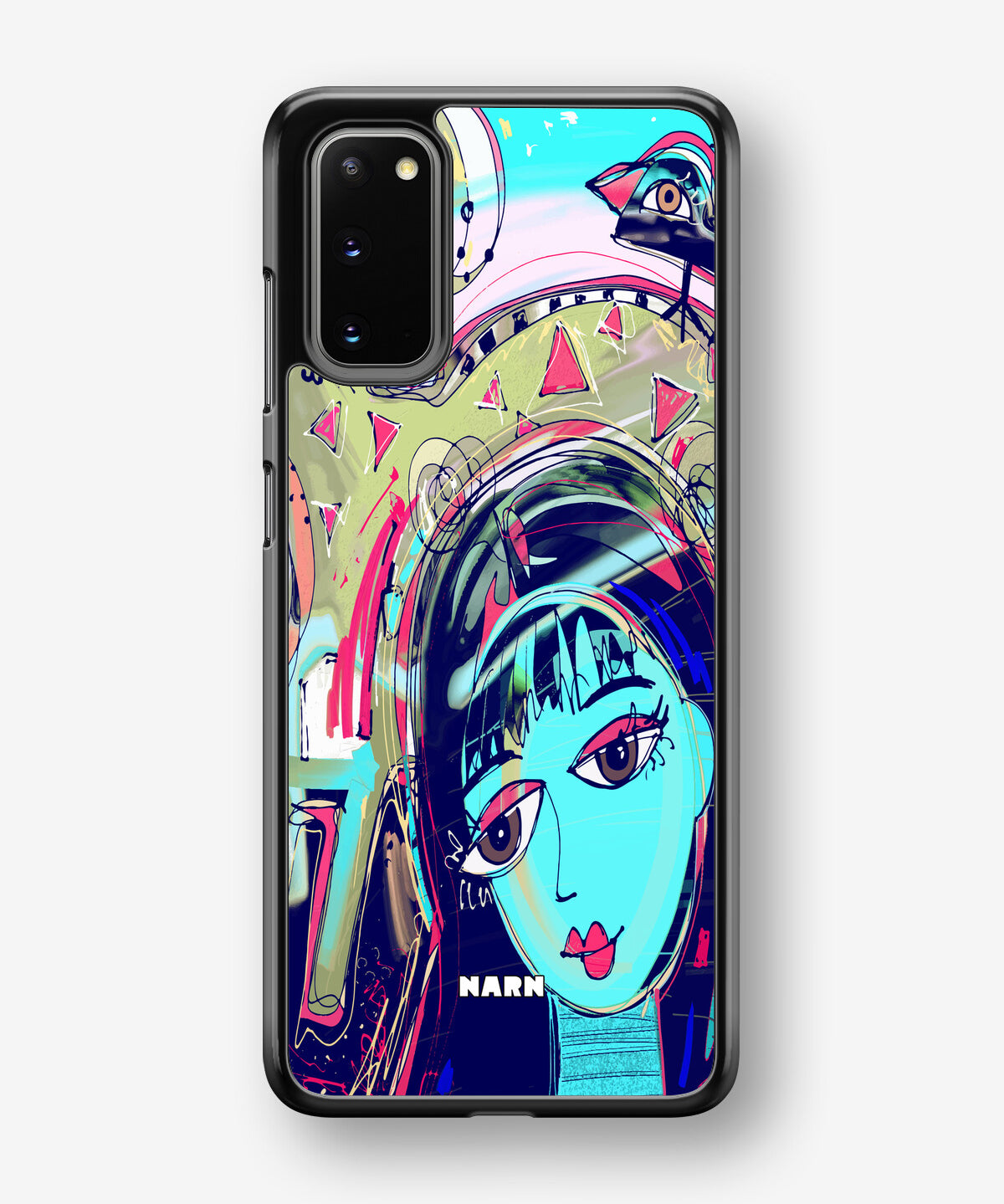 Samsung Galaxy S20 Hard Case – Abstract Cat - View 1