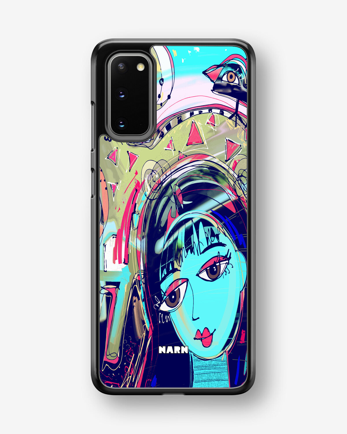Samsung Galaxy S20 Hard Case – Abstract Cat - View 1