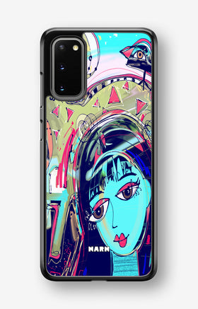 Samsung Galaxy S20 Hard Case – Abstract Cat - View 1