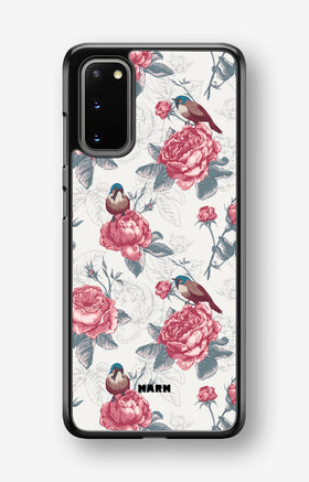 Samsung Galaxy S20 Hard Case – Birds Among Roses - View 1