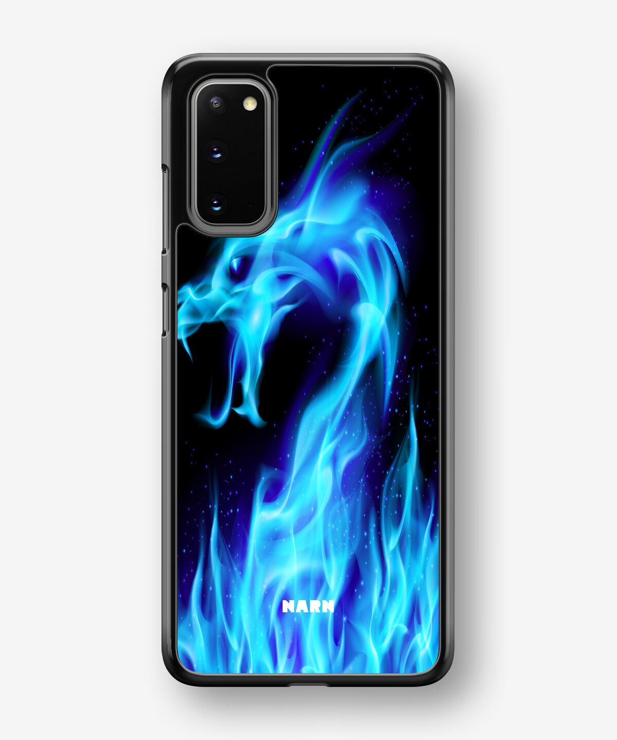 Samsung Galaxy S20 Hard Case – Blue Flames Dragon - View 1