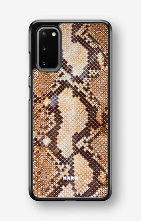 Samsung Galaxy S20 Hard Case – Brown Snakeskin - View 1