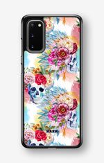 Samsung Galaxy S20 Hard Case – Flowered Skulls - View 1