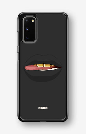 Samsung Galaxy S20 Hard Case – Golden Lips - View 1