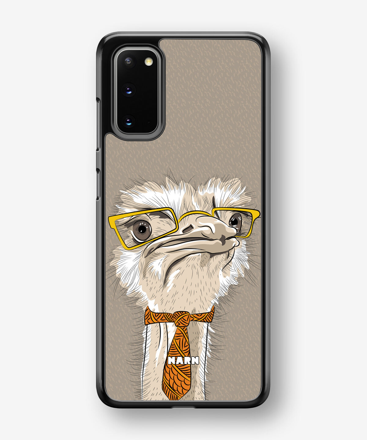 Samsung Galaxy S20 Hard Case – Hipster Ostrich - View 1