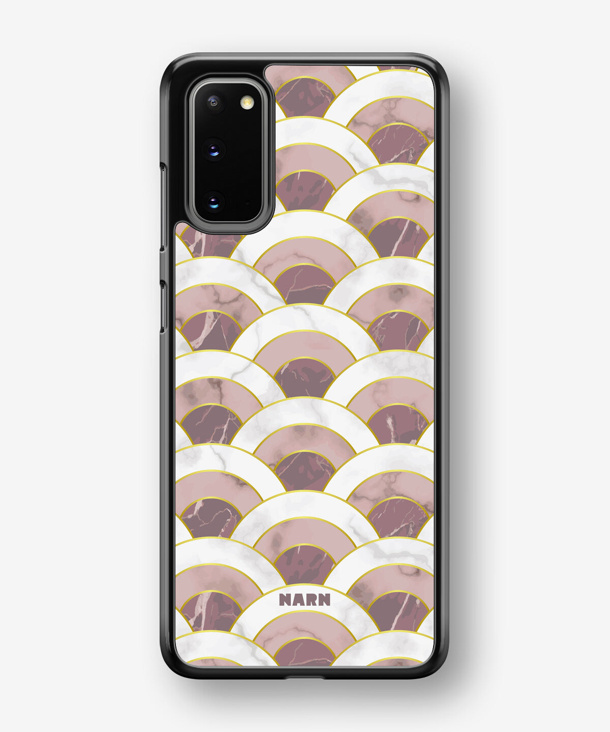 Samsung Galaxy S20 Hard Case – Pink Marble Waves - View 1