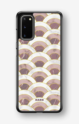 Samsung Galaxy S20 Hard Case – Pink Marble Waves - View 1