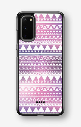 Samsung Galaxy S20 Hard Case – Purple Aztec - View 1