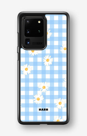 Samsung Galaxy S20 Ultra Hard Case – Blue Daisies - View 1