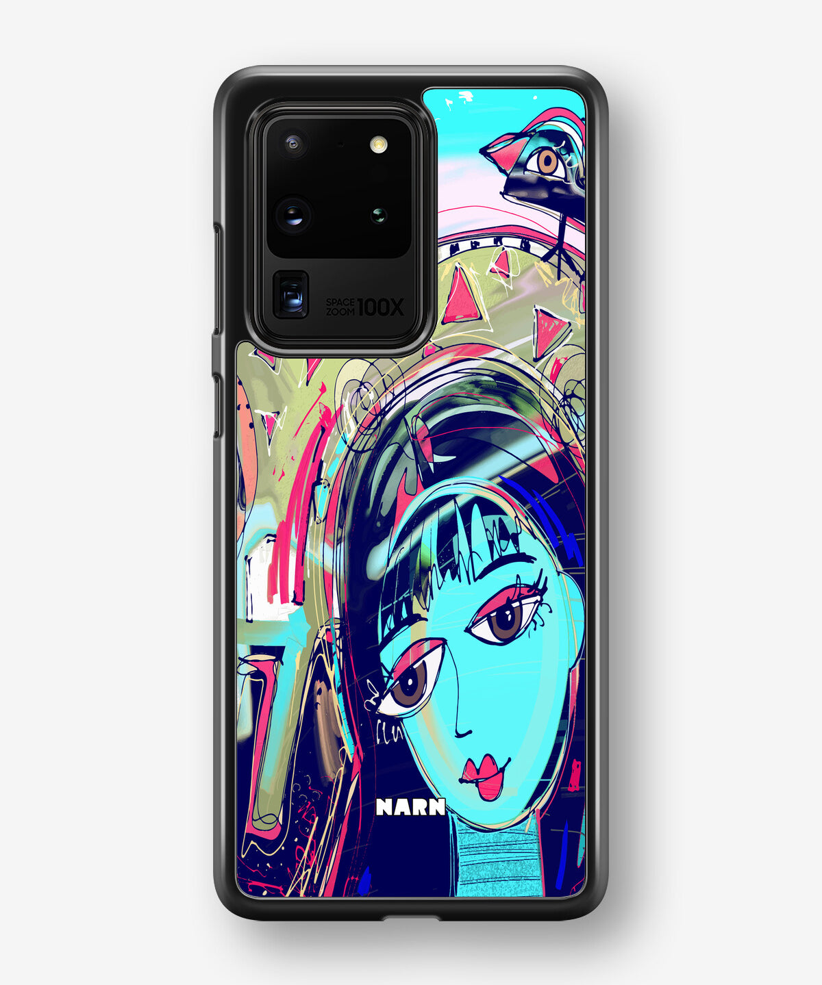 Samsung Galaxy S20 Ultra Hard Case – Abstract Cat - View 1