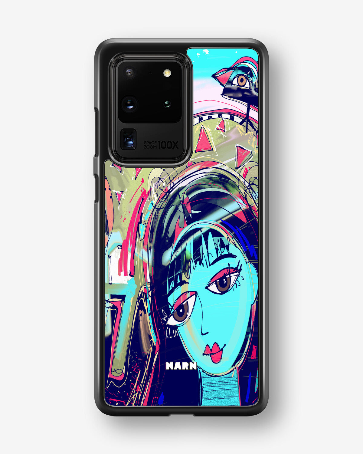 Samsung Galaxy S20 Ultra Hard Case – Abstract Cat - View 1