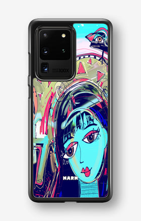 Samsung Galaxy S20 Ultra Hard Case – Abstract Cat - View 1