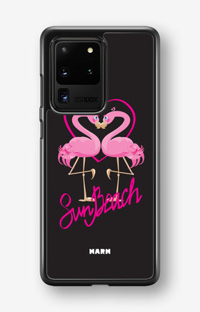 Samsung Galaxy S20 Ultra Hard Case – Beach Flamingo - View 1